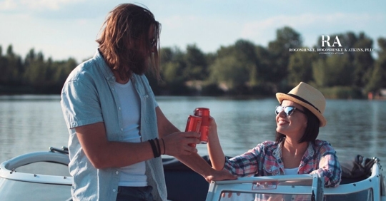 woman and man drinking on a boat alcohol bwi