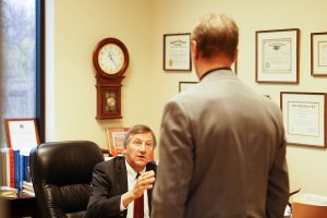 attorneys meeting in office